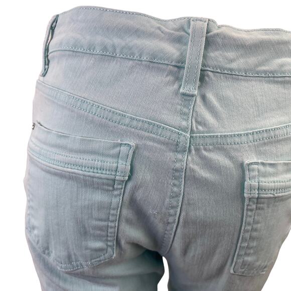 Bandolino Women's Mandie Capri Button Zip Side Slit Snap Spring Pastel Blue S 8 - Picture 11 of 16